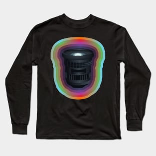 Camera Lens with Gradient Border Long Sleeve T-Shirt